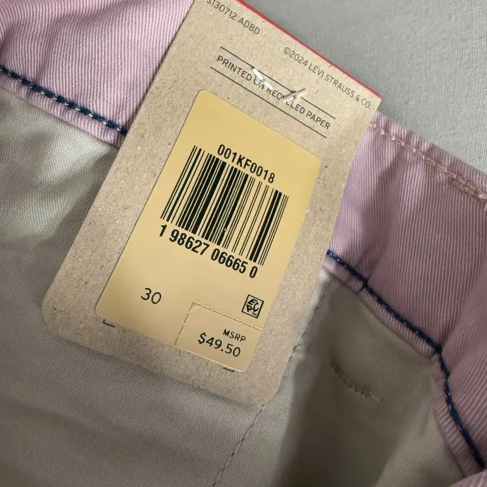 Levis Mens XX Chino Relaxed Shorts, Pink, 30